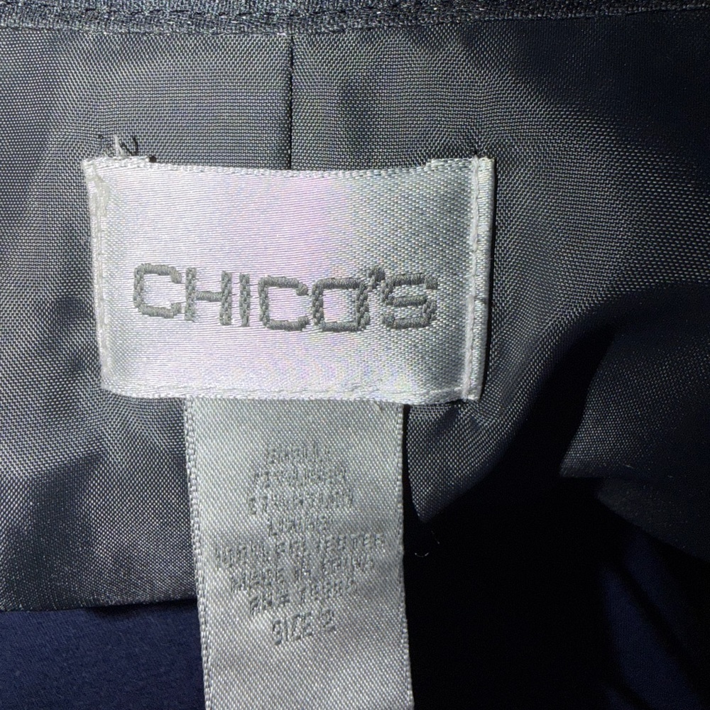 Chico's Long Sleeved Textured Black Jacket Party Ready Color Black Size L - Picture 6 of 7
